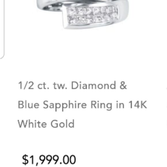 THIS RING IS ONLINE RIGHT NOW FOR $1999 GENUINE SAPPHIRE & DIAMOND BAND - Picture 6 of 8
